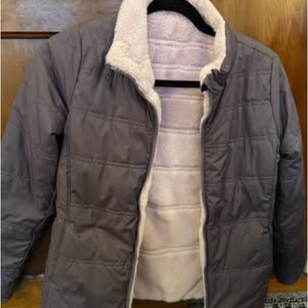 Athleta Kids Puffer Jacket - Reversible Purple/Lavender (Like New)